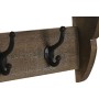 Wall mounted coat hanger Home ESPRIT Brown Black Wood Metal 67 x 17 x 27 cm