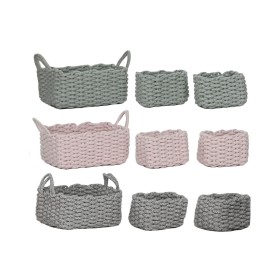 Basket set Home ESPRIT Rope 32 x 25 x 15 cm