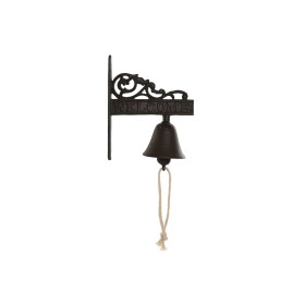 Cloche Home ESPRIT Marron Noir Corde Fer 14,5 x 7,5 x 18,5 cm