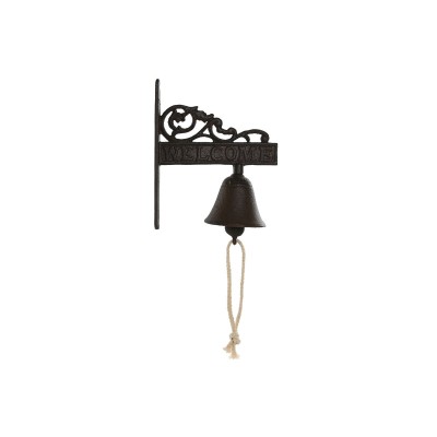 Cloche Home ESPRIT Marron Noir Corde Fer 14,5 x 7,5 x 18,5 cm