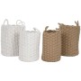 Set de basket Home ESPRIT Blanc Beige Corde 30 x 30 x 43 cm 2 Pièces (2 Unités)