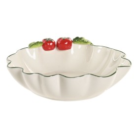 Salad Bowl Home ESPRIT White Red Green Stoneware