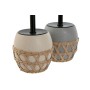 Brosse de salle de wc Home ESPRIT Noir Gris Crème Fibre Dolomite 11 x 11 x 38 cm (2 Unités)