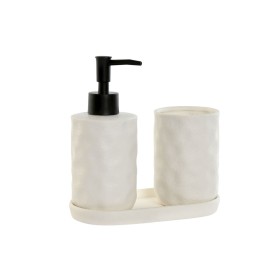Bath Set Home ESPRIT White ABS Dolomite 17,5 x 9,5 x 18 cm 3 Pieces
