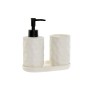 Bath Set Home ESPRIT White ABS Dolomite 17,5 x 9,5 x 18 cm 3 Pieces
