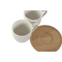Ensemble de tasses à café Home ESPRIT Blanc Bambou Porcelaine 90 ml