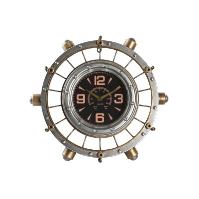 Horloge Murale Home ESPRIT Doré Argenté Fer Vintage 48 x 11 x 44,5 cm