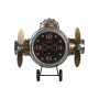 Horloge Murale Home ESPRIT Doré Argenté Métal Avion Vintage 50 x 10,5 x 49,5 cm
