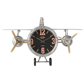 Horloge Murale Home ESPRIT Doré Argenté Métal Avion Vintage 87 x 17 x 52,5 cm