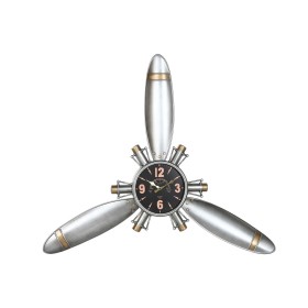 Horloge Murale Home ESPRIT Doré Argenté Métal Hélices Vintage 121 x 7 x 106 cm