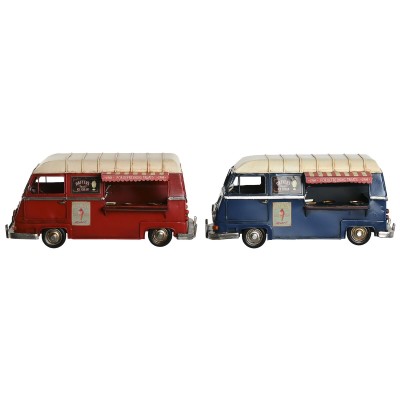 Decorative Figure Home ESPRIT Blue Red Beige Vintage 33 x 17 x 16 cm (2 Units)