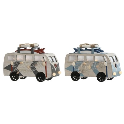 Figurine Décorative Home ESPRIT Bleu Blanc Terre cuite 22 x 7 x 14 cm (2 Unités)