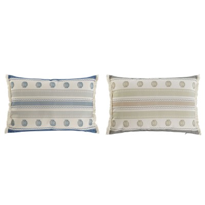 Coussin Home ESPRIT Bleu Beige 60 x 10 x 45 cm (2 Unités)