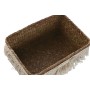 Basket set Home ESPRIT Natural Fibre Boho Worn 23 x 17 x 10 cm