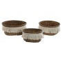 Set de basket Home ESPRIT Fibre naturelle Boho Usé 16 x 16 x 6 cm