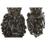 Decorative Figure Home ESPRIT Dark brown Lion Crown 21 x 18 x 44 cm (2 Units)
