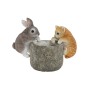 Figurine Décorative Home ESPRIT Blanc Marron Gris Orange animaux 9 x 9 x 15,5 cm (3 Unités)