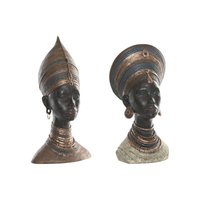 Figurine Décorative Home ESPRIT Marron Africaine 30 x 20 x 53 cm (2 Unités)