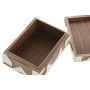 Jewelry box Home ESPRIT Black Natural Resin Acacia 18 x 13 x 7,5 cm (2 Pieces)