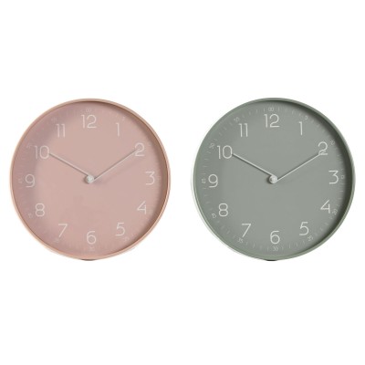 Horloge Murale Home ESPRIT Menthe PVC 30 x 4 x 30 cm (2 Unités)