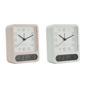 Horloge de table Home ESPRIT Blanc (2 Unités)