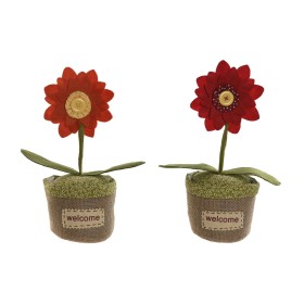 Door stop Home ESPRIT Polyester Jute 14 x 14 x 33 cm (2 Units)