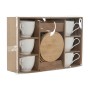 Jeu de 6 tasses avec plat Home ESPRIT Blanc Naturel Bambou Porcelaine 220 ml