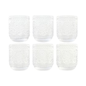 Set of glasses Home ESPRIT Transparent Crystal With relief 360 ml (6 Units)