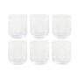 Set de Verres Home ESPRIT Transparent Verre Avec relief 360 ml (6 Unités)