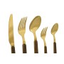 Cutlery Home ESPRIT Brown Golden Stainless steel ABS 17 x 7 x 24 cm 20 Pieces