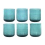 Set of glasses Home ESPRIT Turquoise Crystal 320 ml (6 Units)
