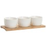 Appetizer Set Home ESPRIT White Natural Urban 28 x 9,6 x 6,2 cm 3 Pieces