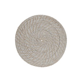 Table Mat Home ESPRIT White Natural Bamboo Rattan 34 x 34 x 1,5 cm