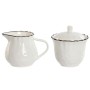 Milk jug and sugar bowl Home ESPRIT White Brown Porcelain 250 ml 12 x 8,4 x 8 cm 2 Pieces