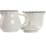 Milk jug and sugar bowl Home ESPRIT White Brown Porcelain 250 ml 12 x 8,4 x 8 cm 2 Pieces