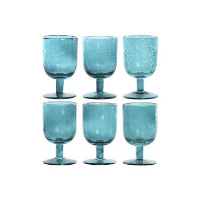 Set of cups Home ESPRIT Turquoise Crystal 300 ml (6 Units)