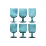 Set de Verres Home ESPRIT Turquoise Verre 300 ml (6 Unités)
