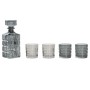 Set of glasses with bottle Home ESPRIT Grey Crystal Urban 900 ml