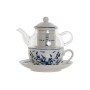 Teapot Home ESPRIT Blue White Crystal Porcelain