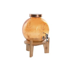Water Dispenser Home ESPRIT Orange Bamboo Crystal 5 L 24 x 17,5 x 24 cm