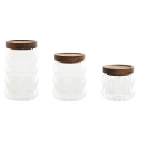 3 Tubs Home ESPRIT Transparent Natural 550 ml 750 ml 3 Pieces