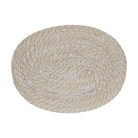Place mat Home ESPRIT White Natural Bamboo Rattan 40 x 30 x 1 cm