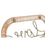 Wall mounted coat hanger Home ESPRIT Golden Natural Metal Rattan 40 x 6,4 x 28,6 cm (2 Units)
