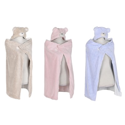 Blanket Home ESPRIT Blue Beige Pink 100 x 75 x 20 cm (3 Units)