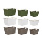 Set de basket Home ESPRIT Vert Gris Crème Bois polypropylène 43 x 30 x 30 cm 3 Pièces (3 Unités)