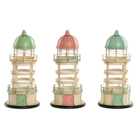 Decorative Figure Home ESPRIT Blue Green Pink 13 x 13 x 27,5 cm (3 Units)