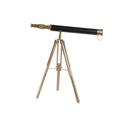 Decorative Figure Home ESPRIT Brown Golden Vintage Telescope 63 x 40 x 70 cm
