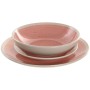 Tableware Home ESPRIT White Pink Stoneware 18 Pieces