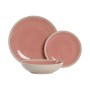 Tableware Home ESPRIT White Pink Stoneware 18 Pieces