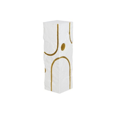 Pedestal Home ESPRIT White Golden Modern 25 x 25 x 80 cm